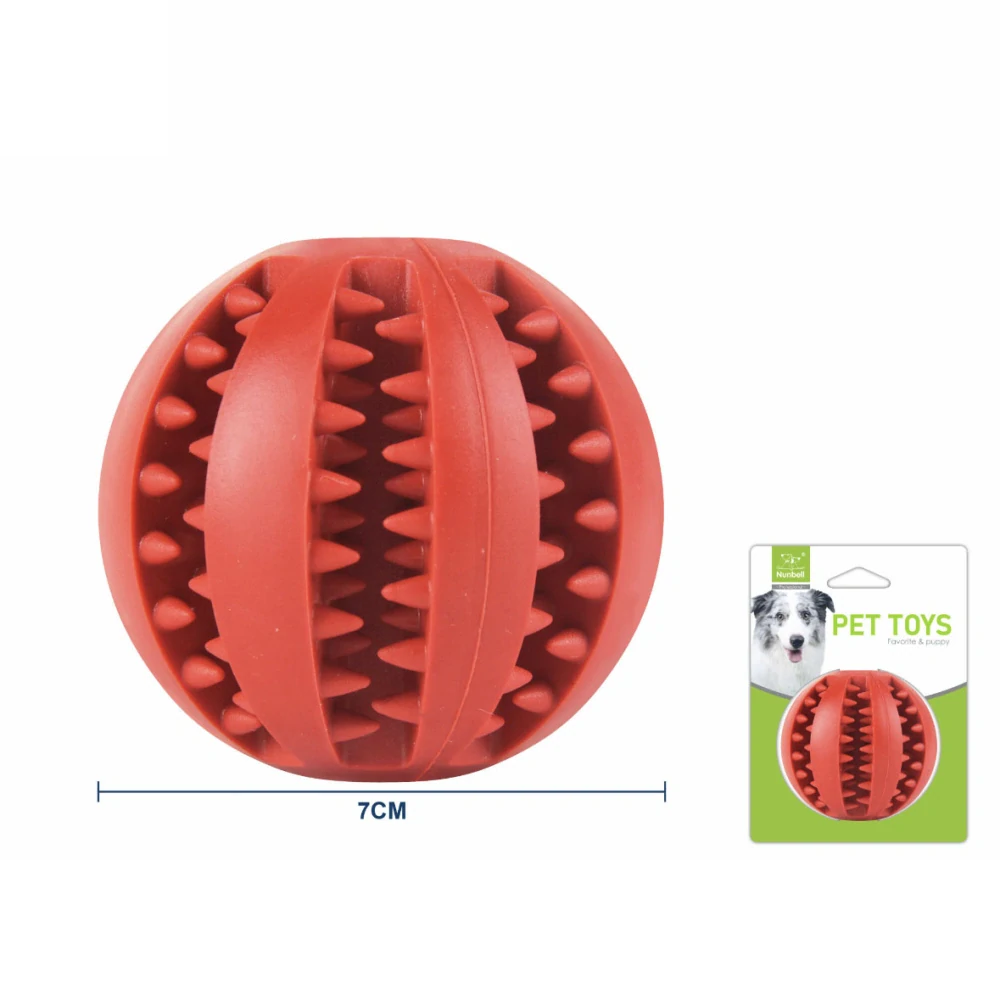Dentální hračka pro psy Nunbell – míček 7 cm