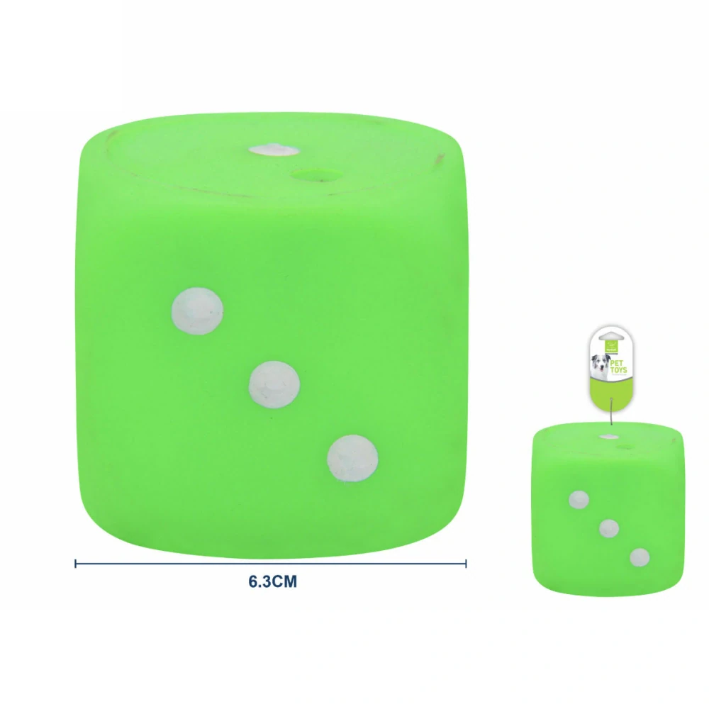 Pískací hračka pro psy Nunbell – kostka 6,3 cm (zelená)
