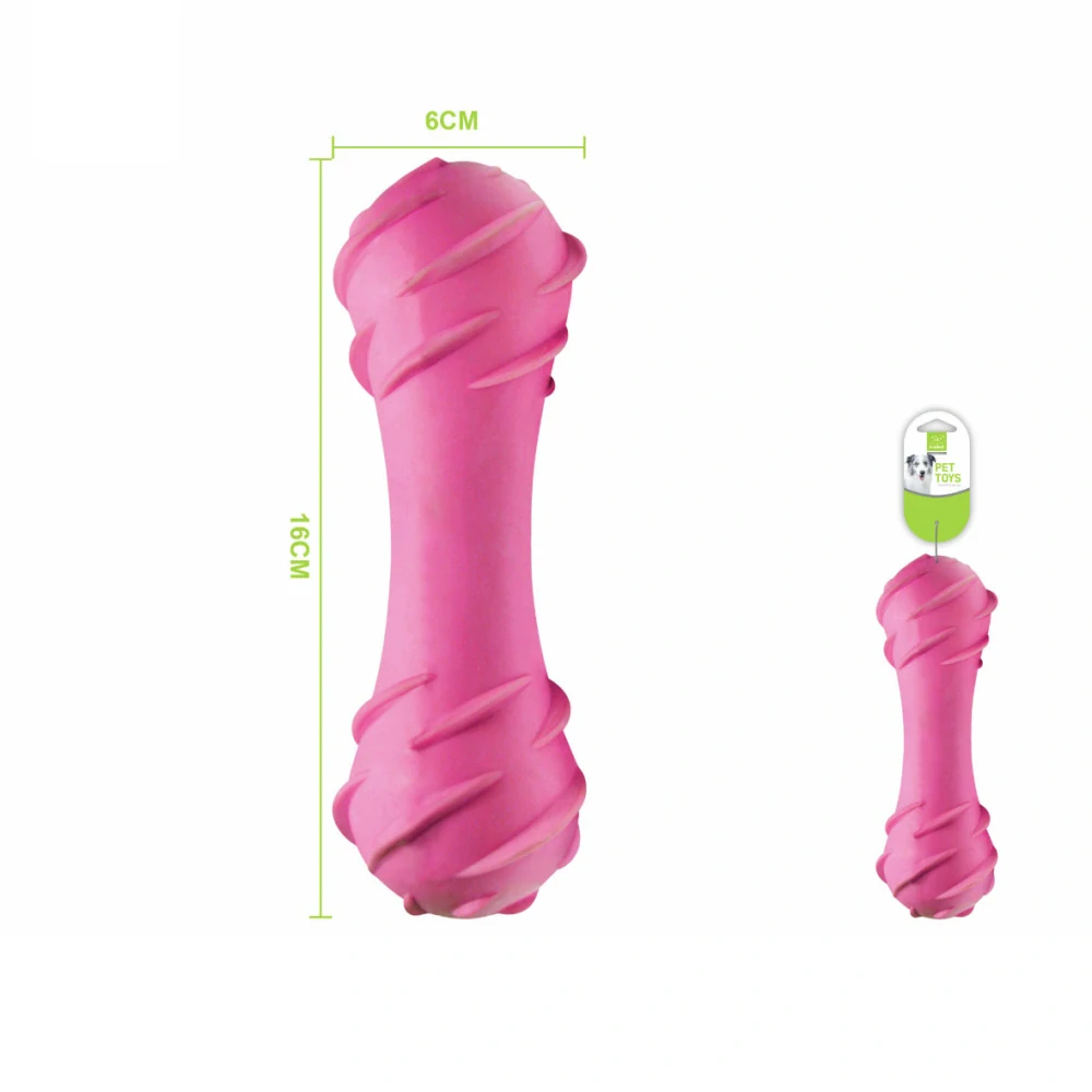 Gumová hračka pro psy Nunbell – kost 16 cm (růžová)