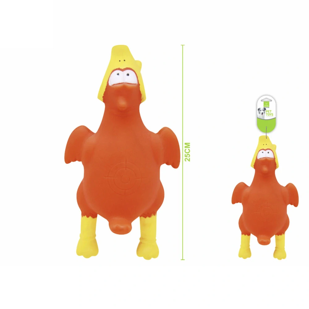 Gumová hračka pro psy Nunbell – kachna 25 cm (červená)