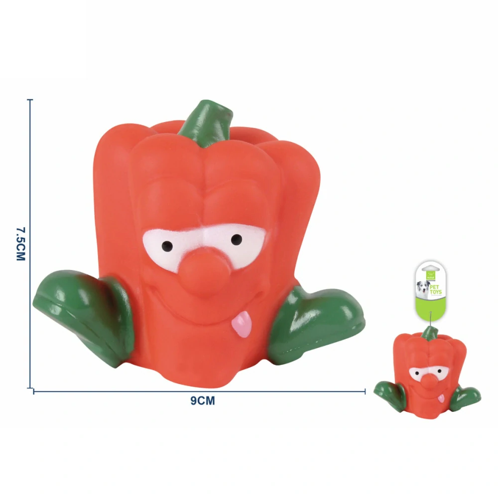 Gumová hračka pro psy Nunbell – červená paprika 9 cm
