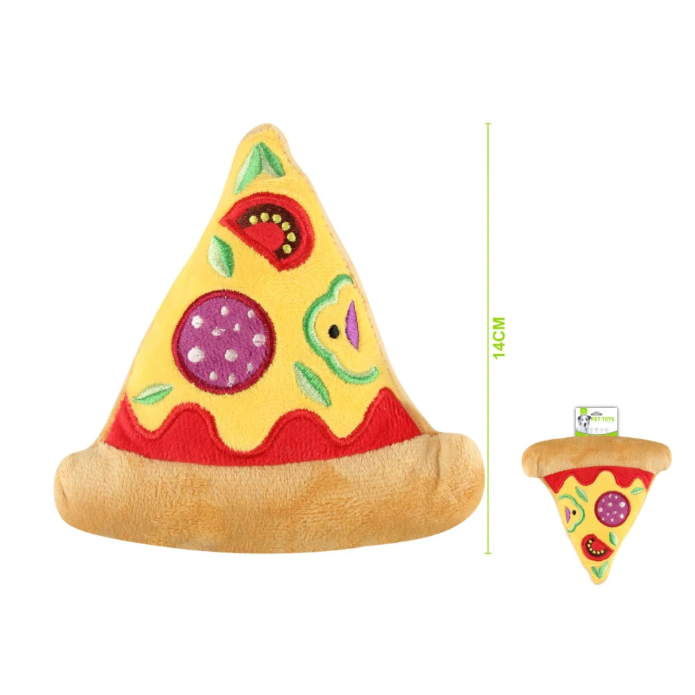 Plyšová pískací hračka pro psy Nunbell - plátek pizzy