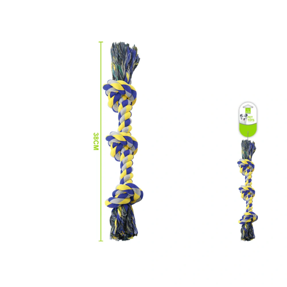 Provazová hračka pro psy Nunbell - modro-žlutá