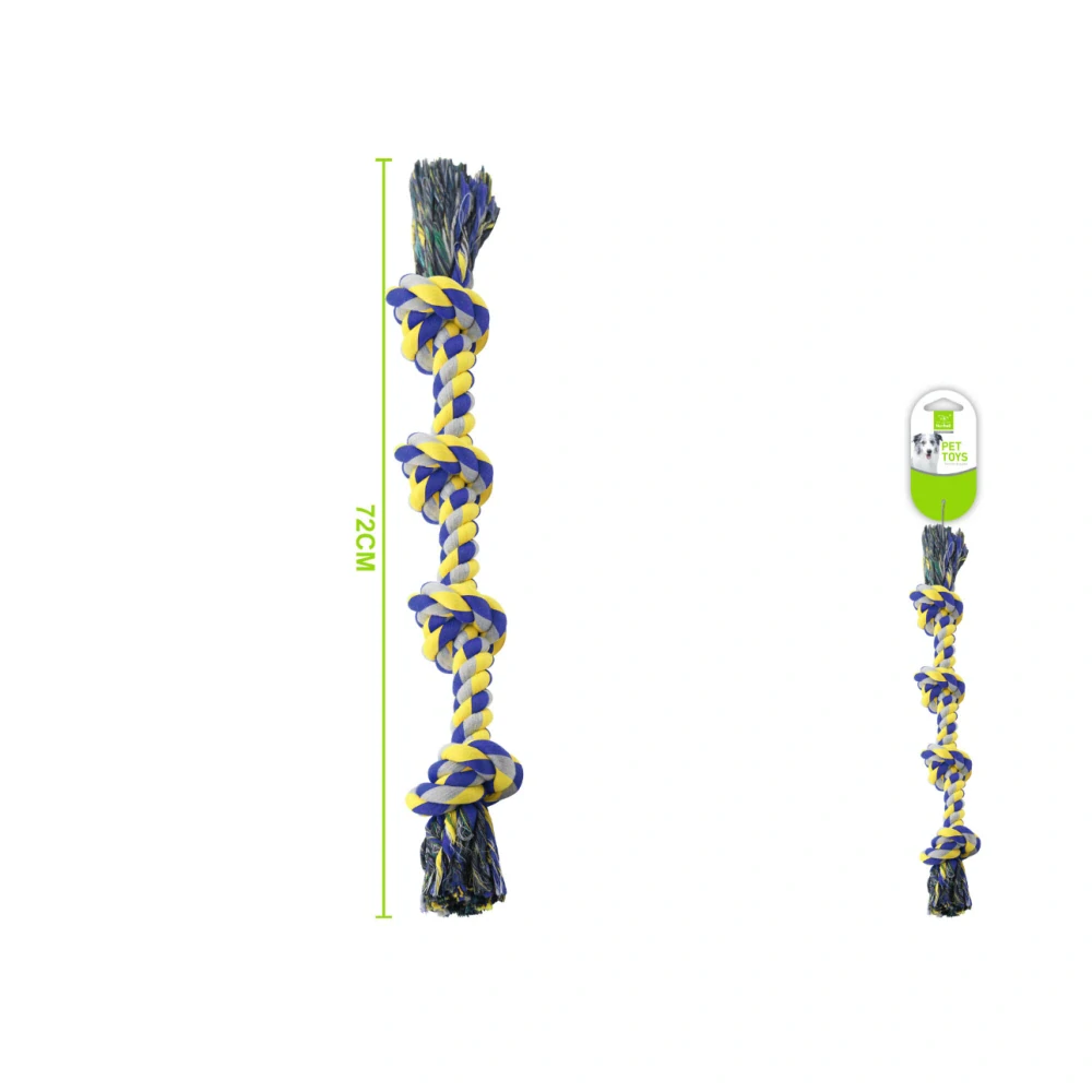 Provazová hračka pro psy Maxi Nunbell - modro-žlutá - velká