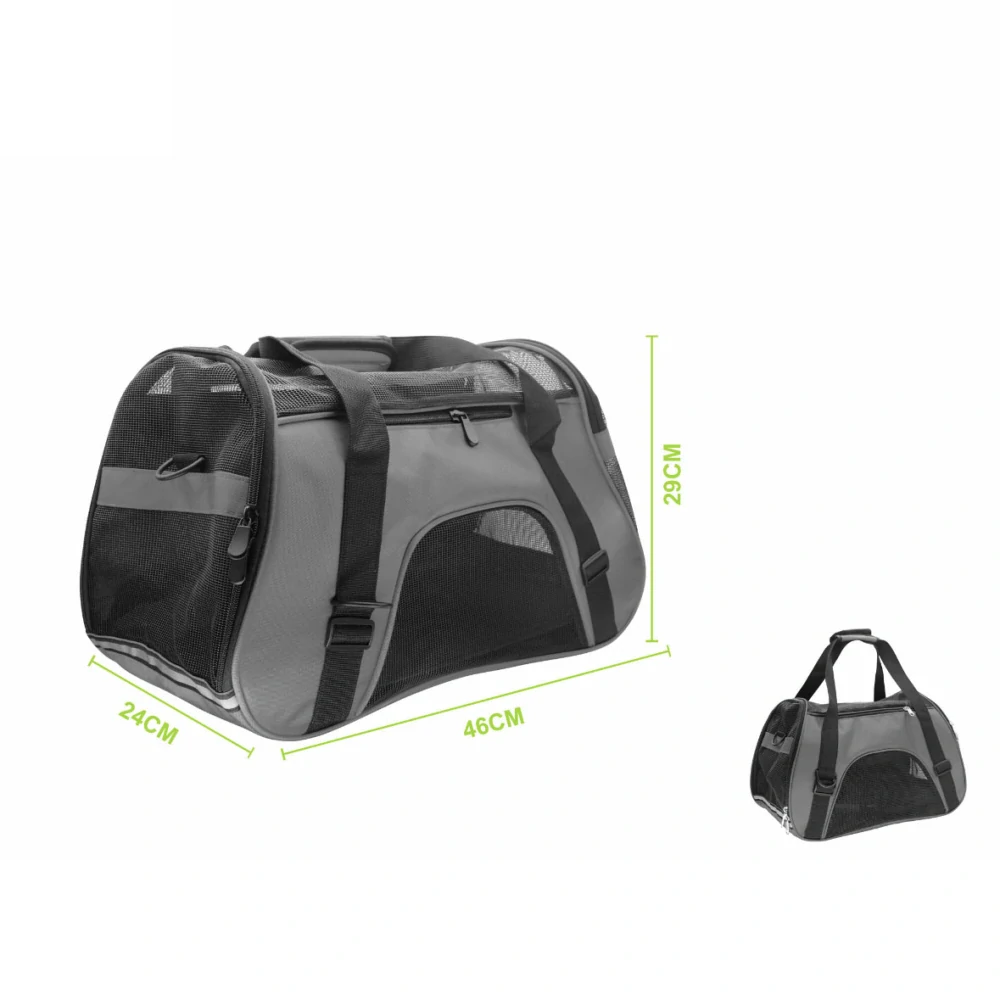 Cestovní přepravní taška pro domácí mazlíčky Nunbell AirFlow - šedá M