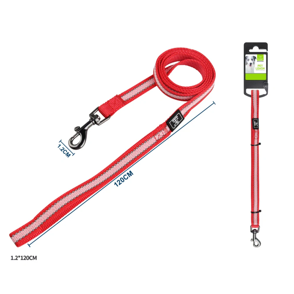 Vodítko pro psy Double Nunbell - červené 120 cm S