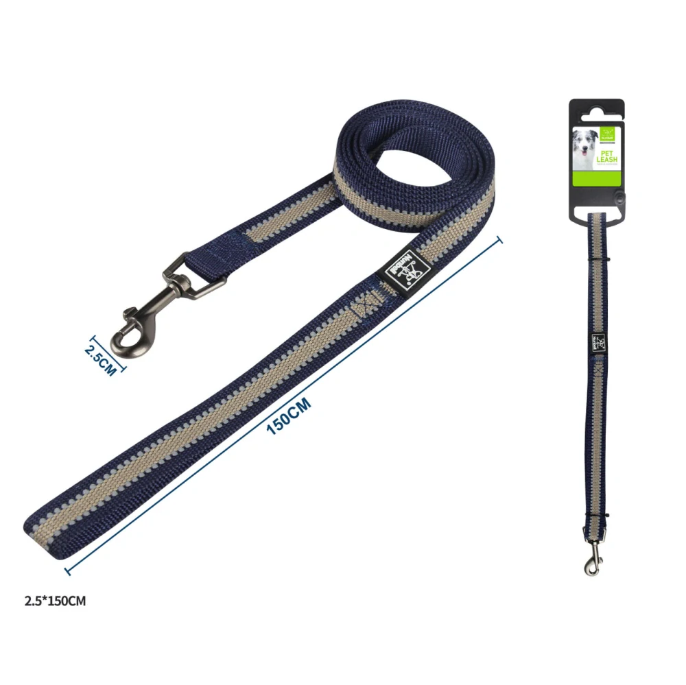 Vodítko pro psy Double Nunbell - tmavě modré 150 cm XL