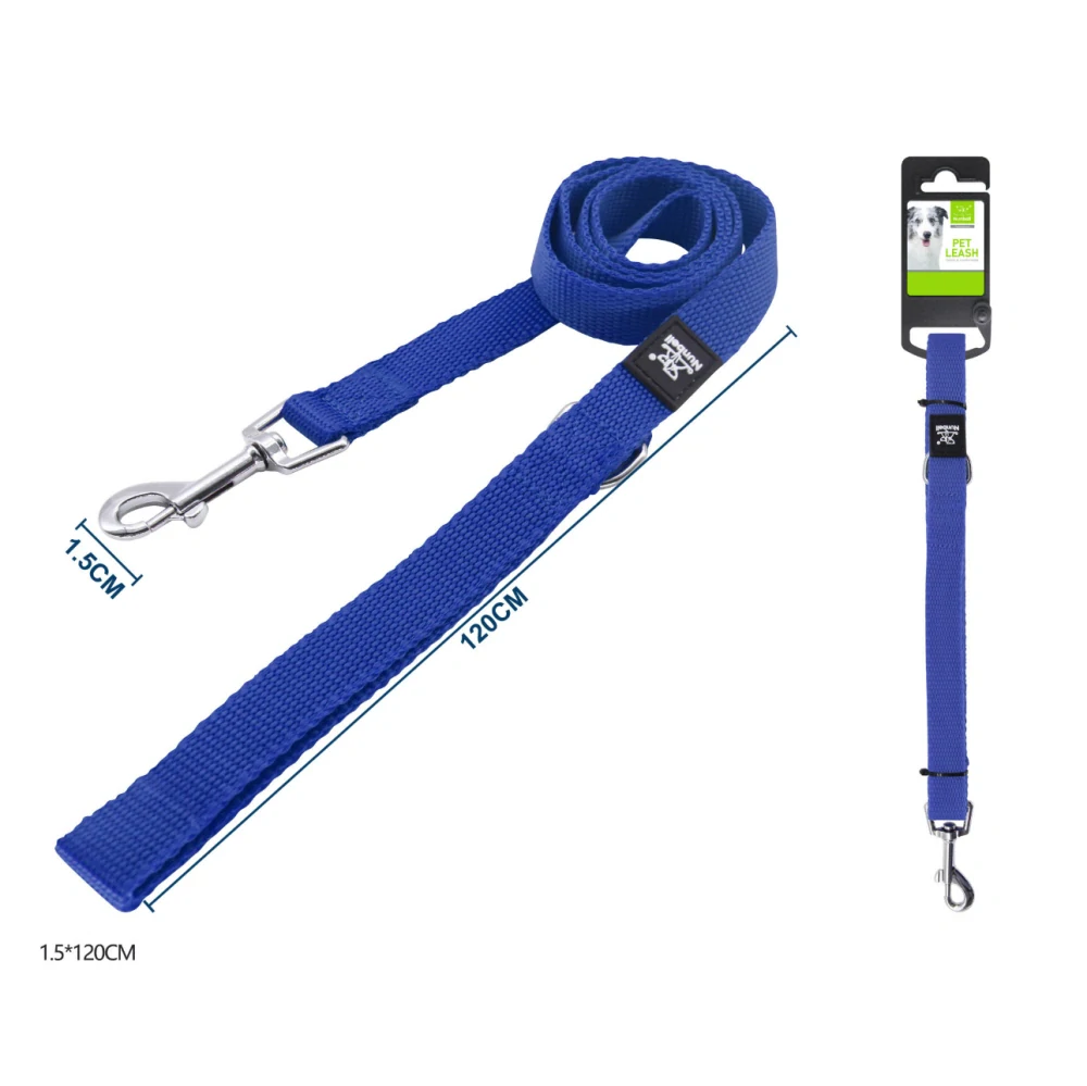 Vodítko pro psy Classic Nunbell - modré 120 cm M
