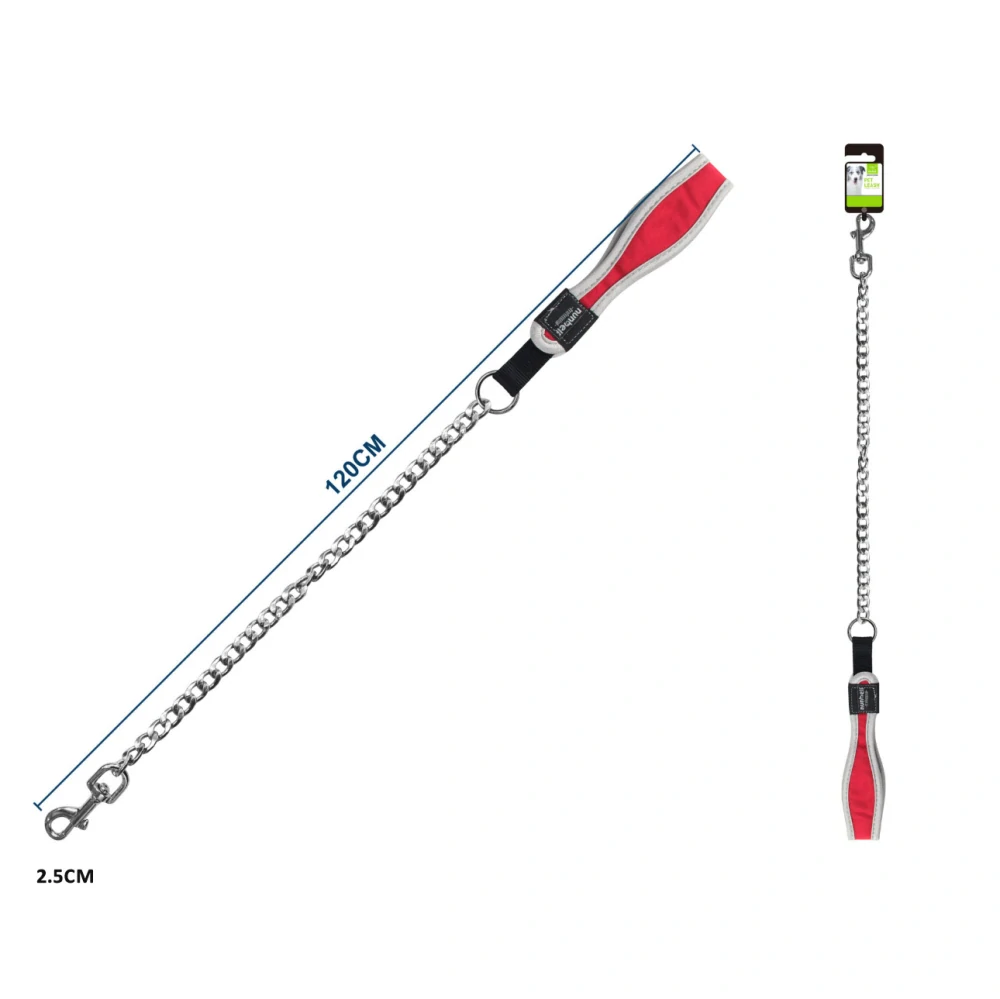 Kovové vodítko s ergonomickou rukojetí Nunbell - červené S