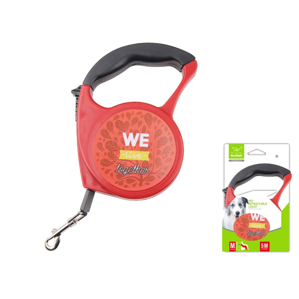 Samonavíjecí vodítko Together Nunbell 5 m - červené
