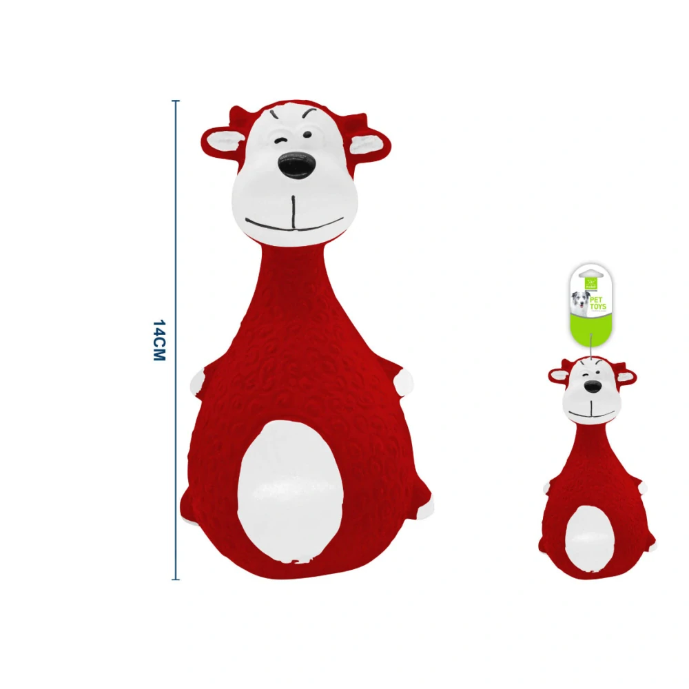 Gumová pískací hračka pro psy Nunbell – ovce (červená)