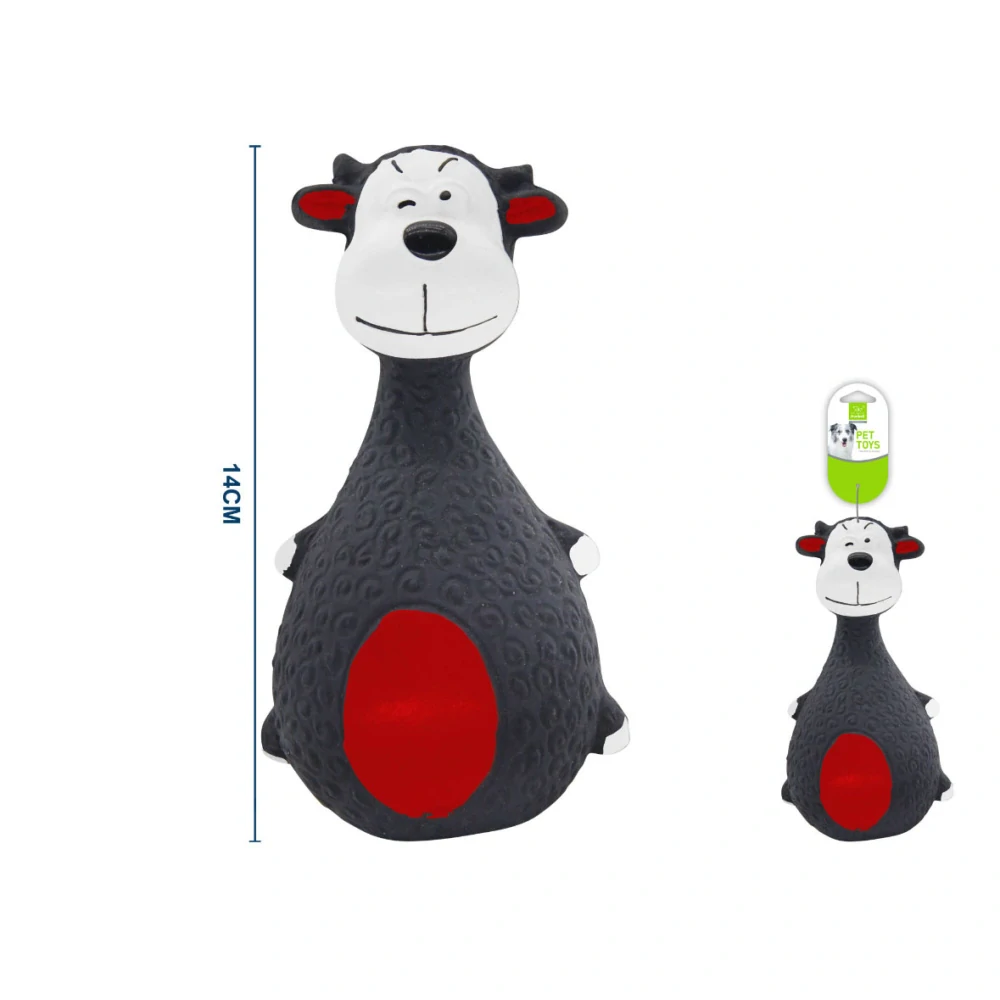 Gumová pískací hračka pro psy Nunbell – ovce (černá)
