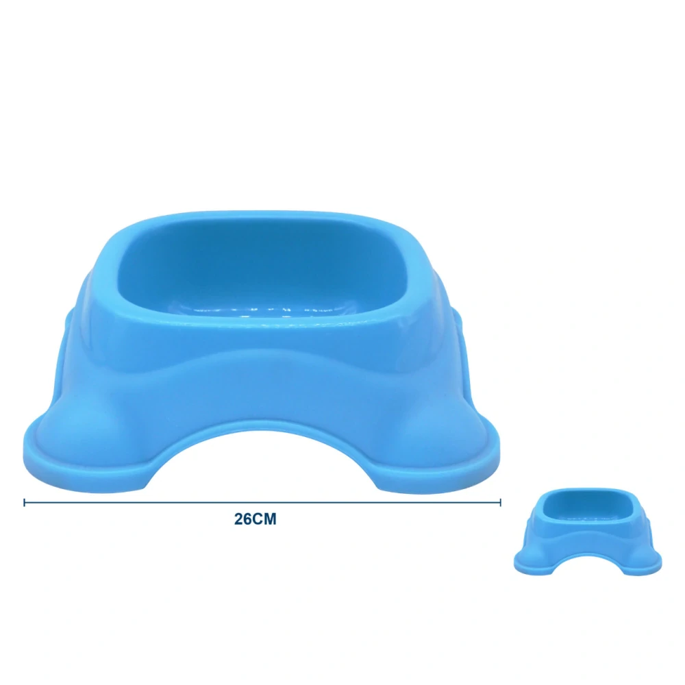 Plastová miska pro psy čtvercová Nunbell - modrá L
