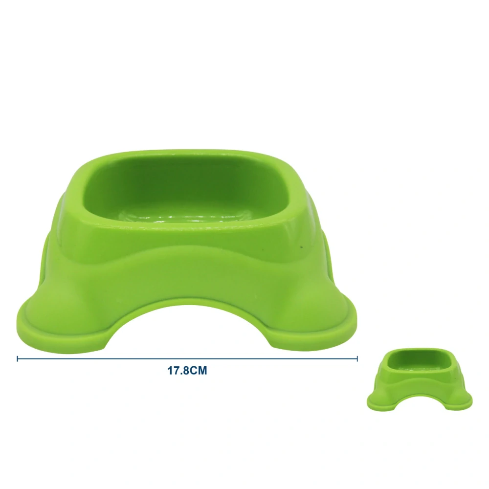Plastová miska pro psy čtvercová Nunbell - zelená S