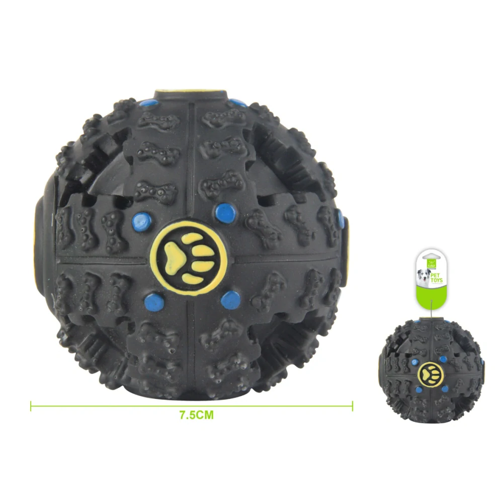 Interaktivní pískací míč pro psy Nunbell – PawBall černý S
