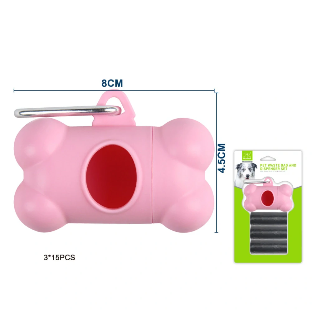 Zásobník na sáčky BoneBuddy Nunbell – růžový M (3 ks)