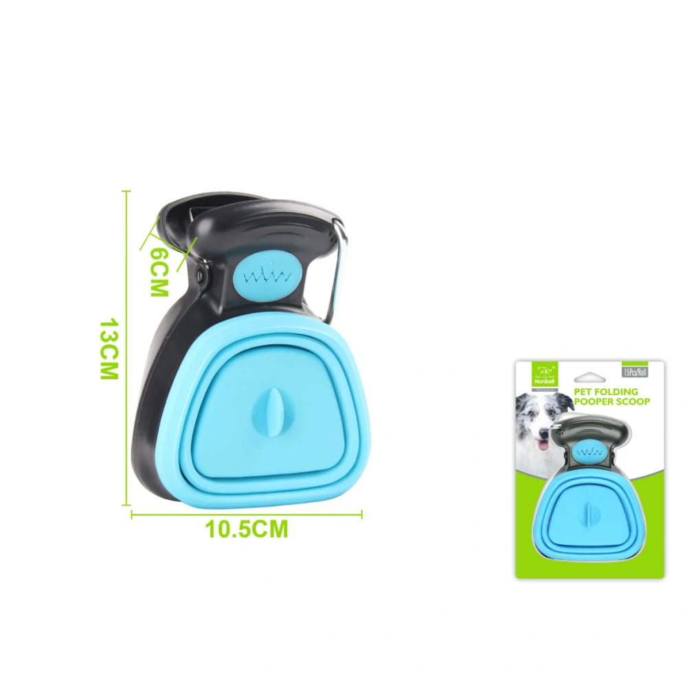 Nunbell – Skládací lopatka na exkrementy FoldPet - modrá