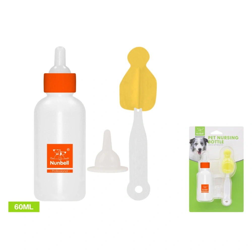 Kojenecká láhev pro zvířata 3 ks Nunbell - oranžová