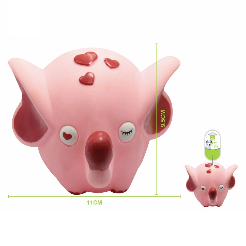 Pískací hračka pro psy Nunbell – růžový slon