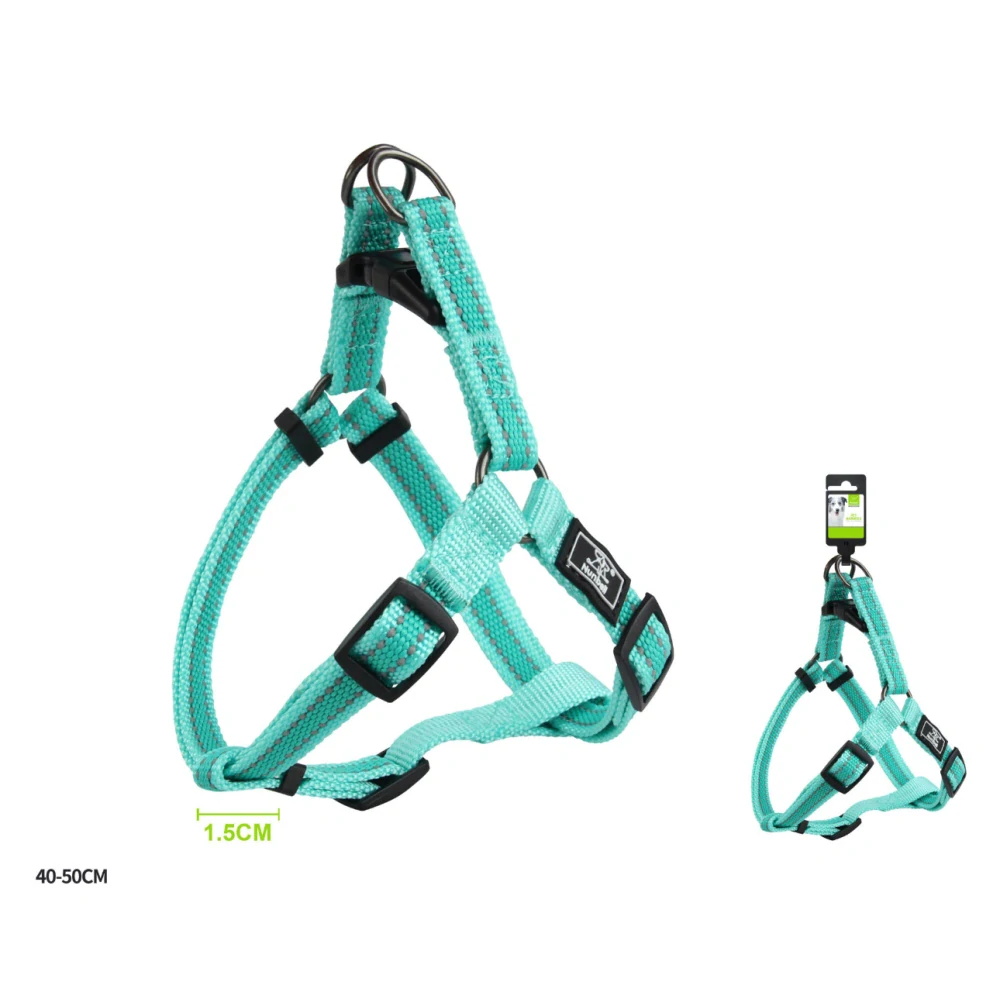 Nastavitelný postroj pro psy Double Nunbell - tyrkysový S/M