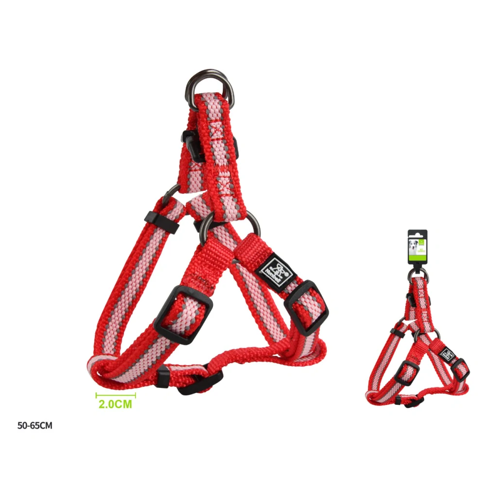 Nastavitelný postroj pro psy Double Nunbell - červený