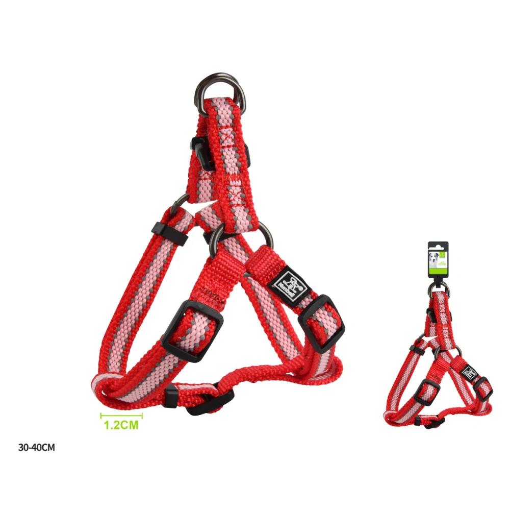 Nastavitelný postroj pro psy Double Nunbell - červený