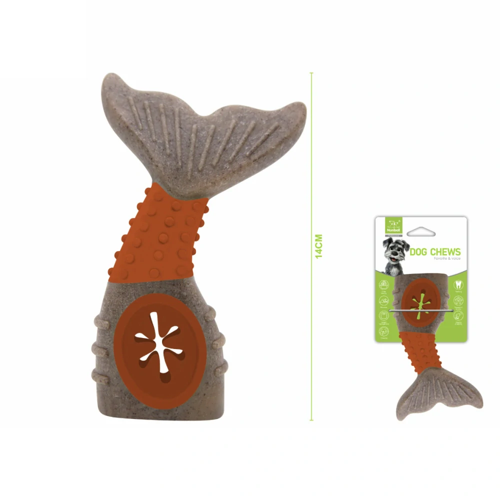 Žvýkací hračka pro psy Nunbell – FishTail (červená)