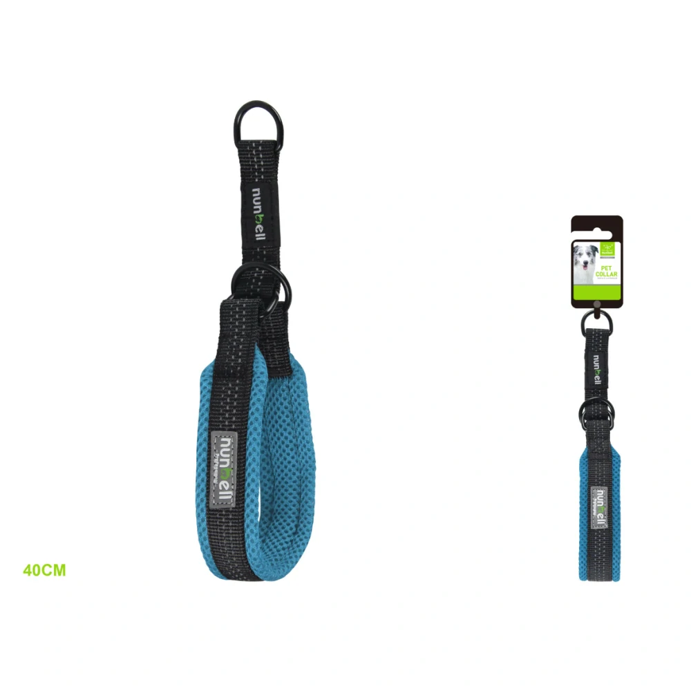 Polstrovaný obojek pro psy Nunbell – světle modrý M