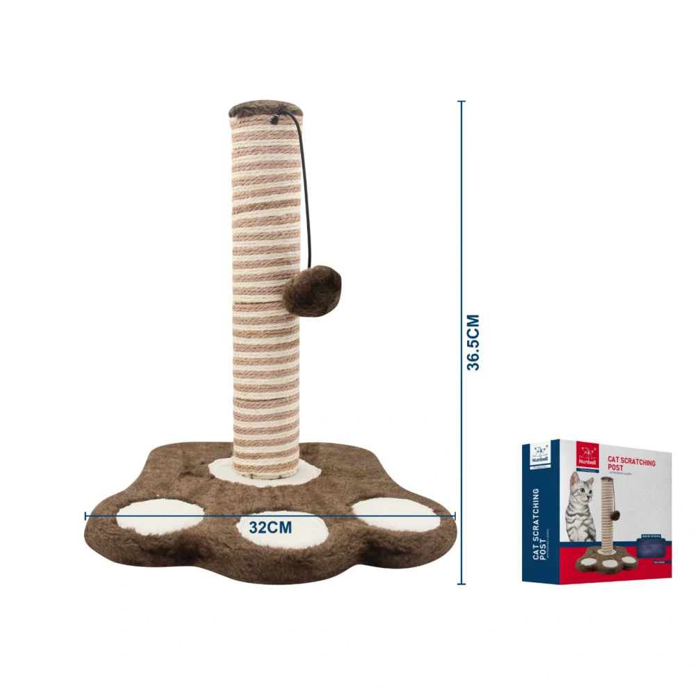 Škrabadlo pro kočky Tlapka Nunbell - hnědé