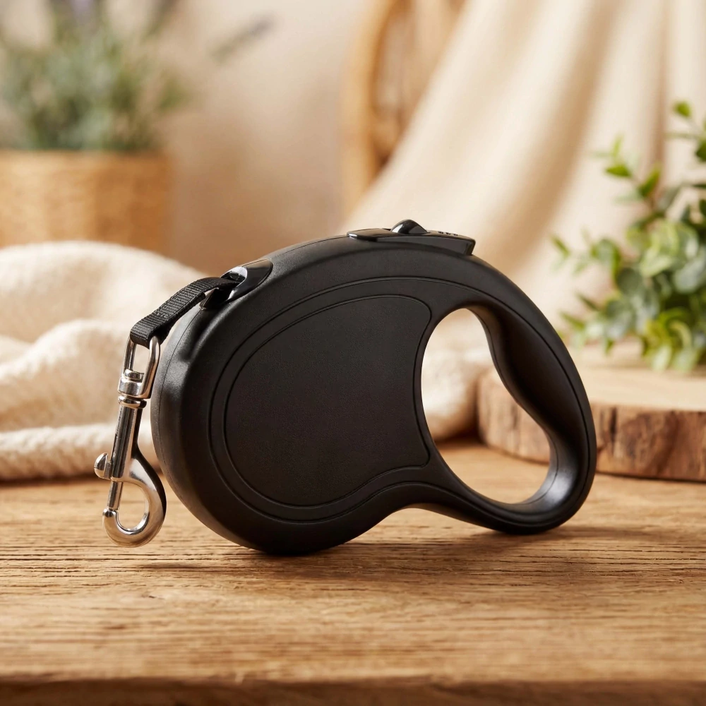 Samonavíjecí vodítko pro psy Nunbell – Ergonomic Grip černý M 