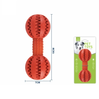 Dentální hračka pro psy Nunbell – dvojitý míček 18 cm