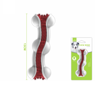 Žvýkací kost pro psy Nunbell – dentální 13 cm (červená)