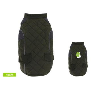 Zateplená bunda pro pejsky Nunbell Town - khaki 48 cm