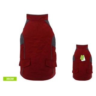 Zateplená bunda pro pejsky Nunbell Town - červená