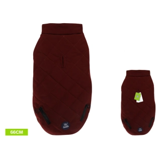 Zateplená bunda pro pejsky Nunbell Fit - vínová 66 cm