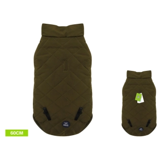 Zateplená bunda pro pejsky Nunbell Fit - khaki 60 cm