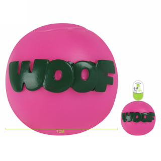 Gumový míček pro psy WOOF Nunbell – 7 cm (růžová)