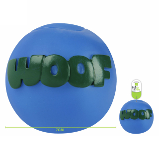 Gumový míček pro psy WOOF Nunbell – 7 cm (modrý)