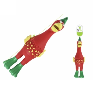 Gumová hračka pro psy Nunbell – červená kachna 32 cm