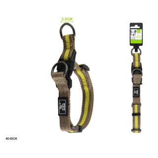 Nastavitelný obojek pro psy Double Nunbell - hnědý L/XL