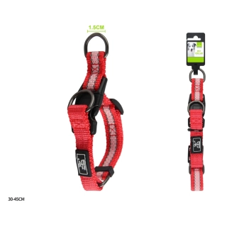 Nastavitelný obojek pro psy Double Nunbell - červený S/M