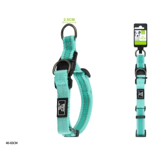 Nastavitelný obojek pro psy Double Nunbell - tyrkysový L/XL