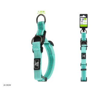 Nastavitelný obojek pro psy Double Nunbell - tyrkysový XS/S