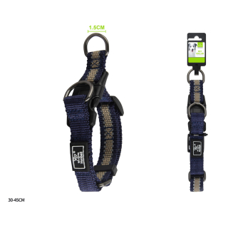 Nastavitelný obojek pro psy Double Nunbell - modrý S/M