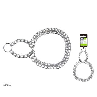 Kovový stahovací obojek pro psy Nunbell - dvouřadý 40 cm