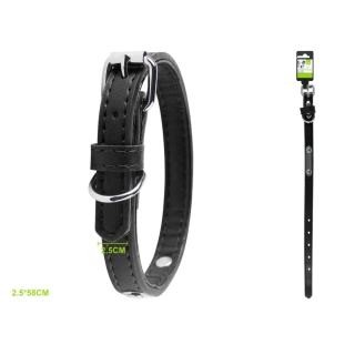 Kožený obojek pro psy Elegant Nunbell - černý L/XL