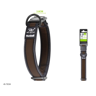 Prodyšný nylonový obojek pro psy Comfort Nunbell - hnědý