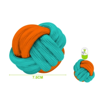 Provazový míček pro psy Nunbell - tyrkysovo-oranžový - velký