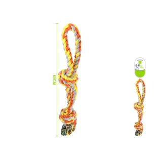 Odolné provazové přetahovadlo pro psy Nunbell - oranžovo-žluté - velké