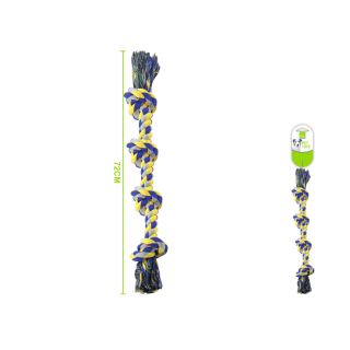 Provazová hračka pro psy Maxi Nunbell - modro-žlutá - velká